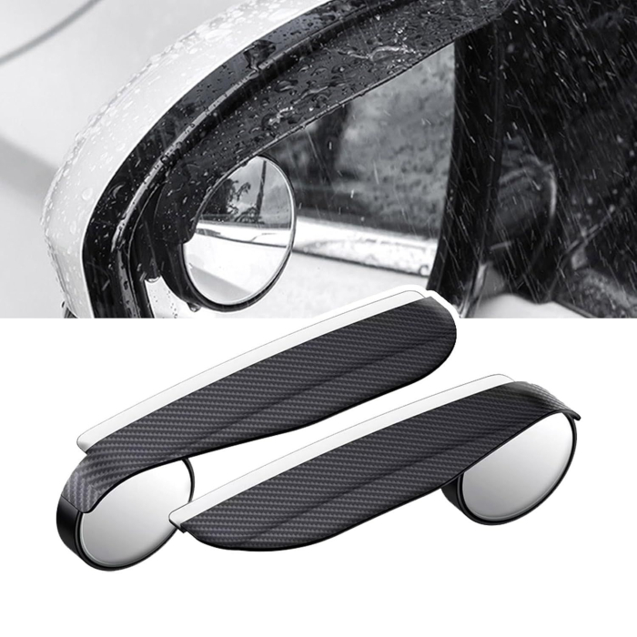 Set 2 buc Oglinzi Unghi Mort cu protectie ploaie finisaj Carbon culoare Neagra - IoArtify.ro [2]