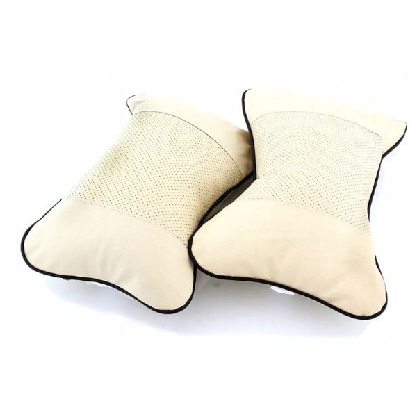 Set 2 buc Perna din piele ecologica pentru tetiera masinii Bej cu dimensiuni universale – IoArtify.ro [1]