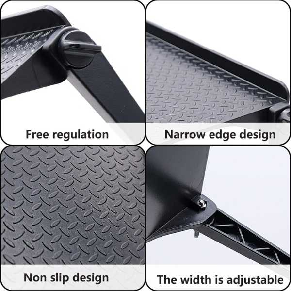 Set 2 buc Raft Reglabil de Depozitare pentru TV sau Monitoare LCD Capacitate Maxim 4 Kg 30 x 11 x 3 cm Negru – IoArtify.ro [4]