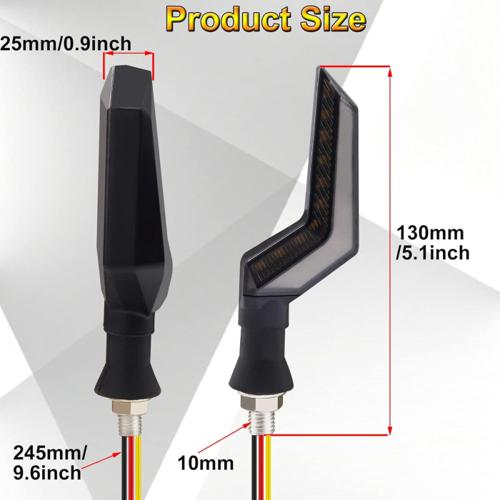 Set 2 lampi Semnalizare Moto model BUMERANG cu 2 functii pozitie si semnalizare tensiune 12V - IoArtify.ro [5]