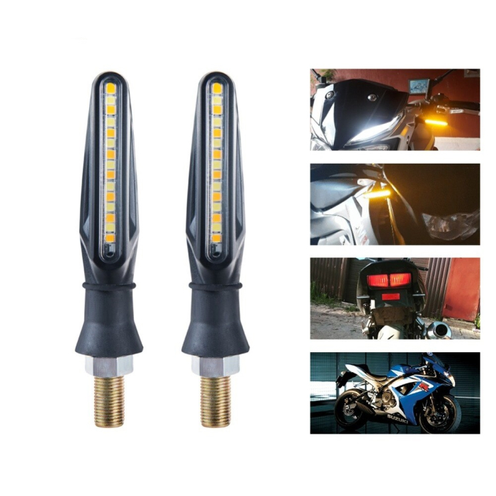 Set 2 lampi Semnalizare Moto SECVENTIALA cu 2 functii pozitie si semnalizare 12V - IoArtify.ro [4]