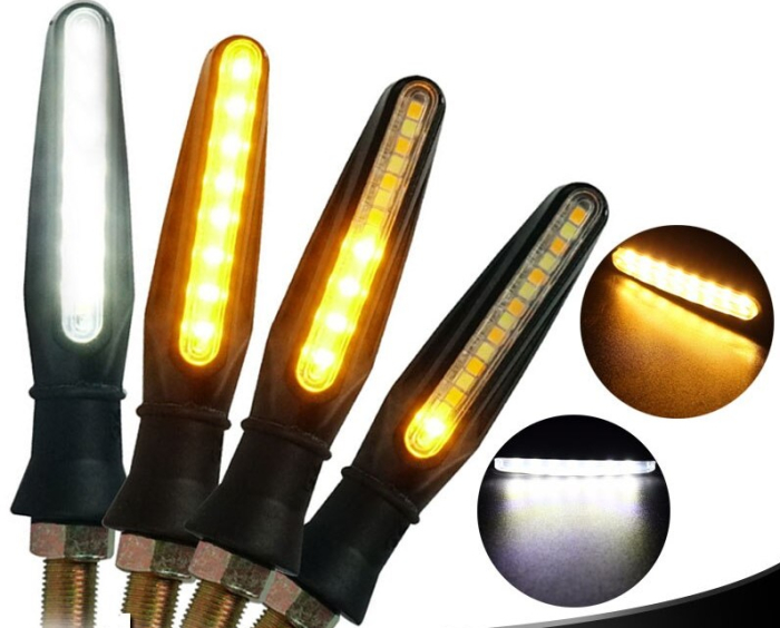 Set 2 lampi Semnalizare Moto SECVENTIALA cu 2 functii pozitie si semnalizare 12V - IoArtify.ro [6]