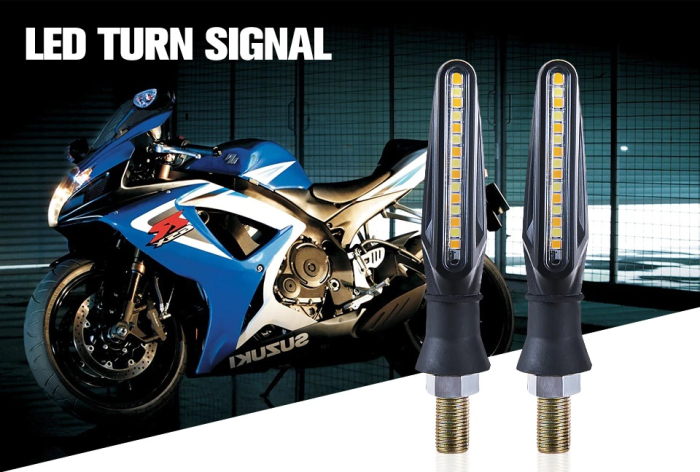 Set 2 lampi Semnalizare Moto SECVENTIALA cu 2 functii pozitie si semnalizare 12V - IoArtify.ro [5]