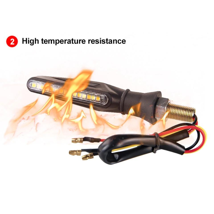 Set 2 Lampi Semnalizare Moto Secvențială cu LED-uri Samsung, Funcții Pozitie și Semnalizare, Compatibil M10 [8]