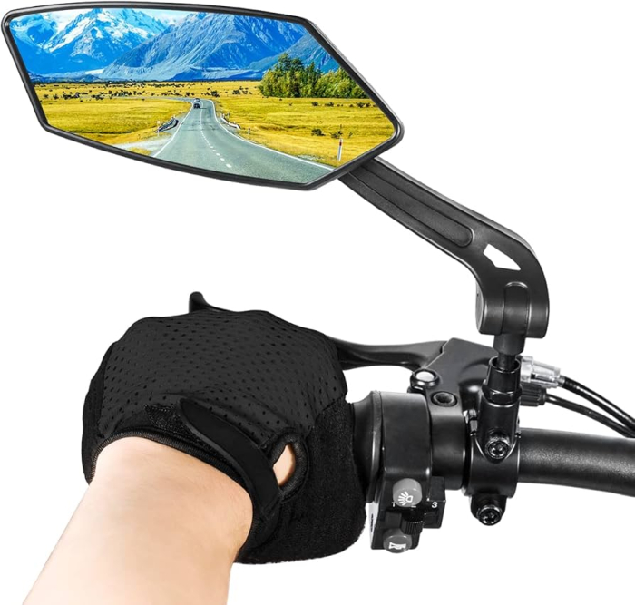 Set 2 Oglinzi retrovizoare pentru bicicleta reglabile 360 grade culoare Neagra - IoArtify.ro [2]