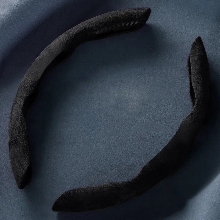 Set 2 ornamente volan finisaj ALCANTARA NEGRU dimensiune universala material rezistent – IoArtify.ro [2]