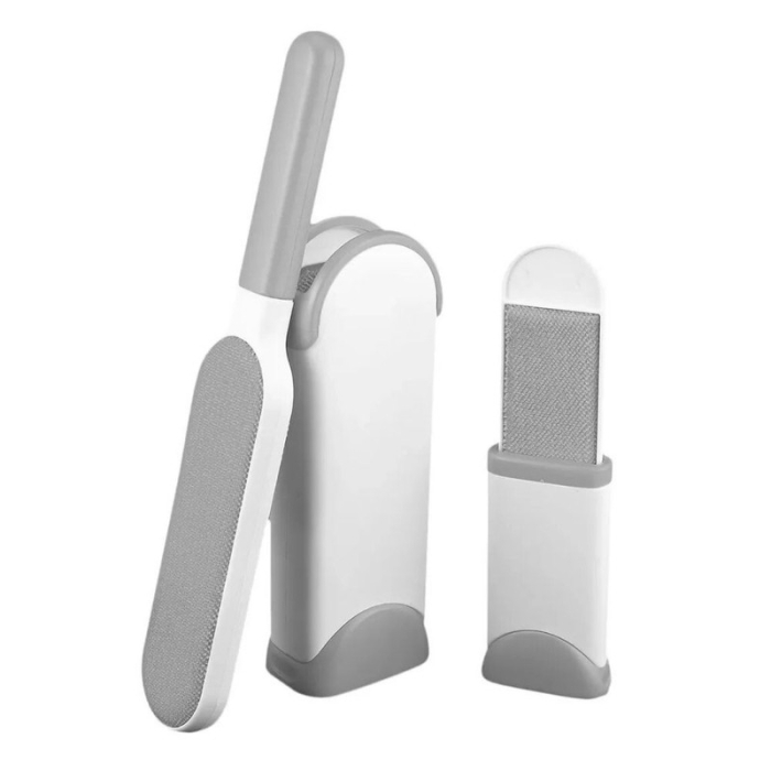 Set 2 perii pentru indepartarea scamelor si a parului animalelor de companie Travel size PP Gri cu maner ergonomic – IoArtify.ro [2]