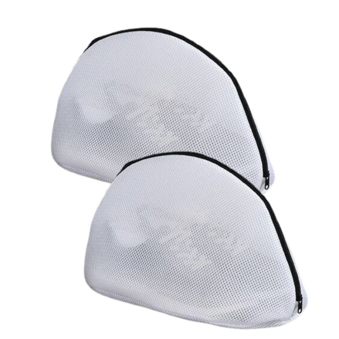 Set 2 Saculeti din poliester cu fermoar pentru spalarea si protejarea pantofilor si a hainelor de dimensiuni mici 42 x 24 x 24 cm Alb - IoArtify.ro [2]