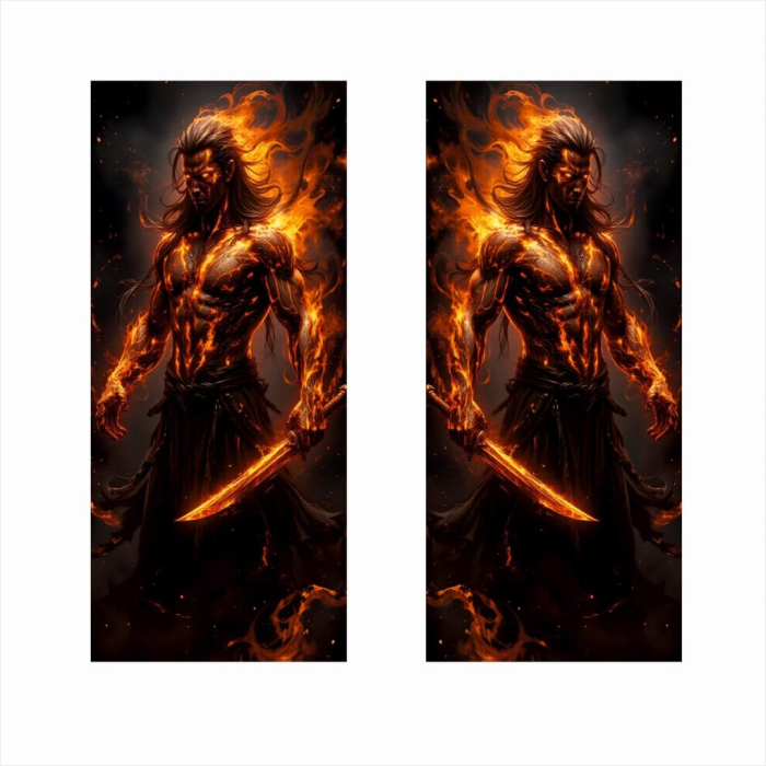 Set 2 stickere decorative pentru stalpii usilor print autoadeziv de inalta rezolutie 2 buc x 50 x 22 cm cod AVX-SSU-20 - IoArtify.ro [2]