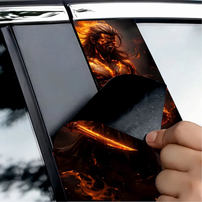 Set 2 stickere decorative pentru stalpii usilor print autoadeziv de inalta rezolutie 2 buc x 50 x 22 cm cod AVX-SSU-20 - IoArtify.ro [3]