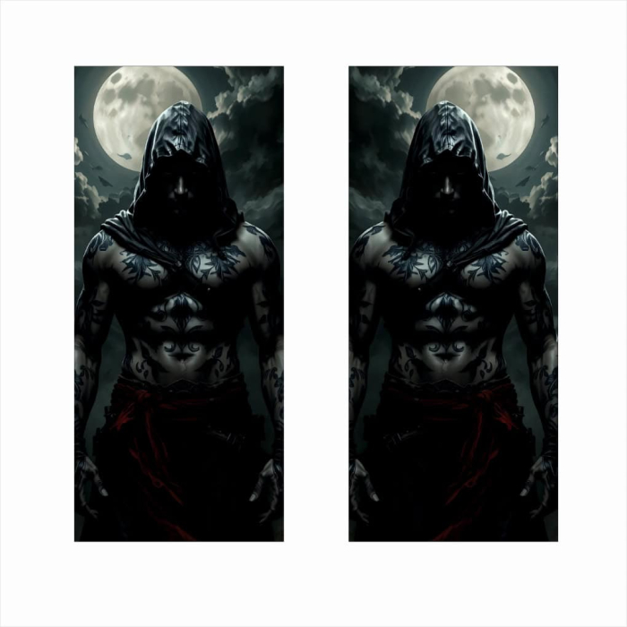 Set 2 stickere decorative pentru stalpii usilor print autoadeziv de inalta rezolutie 2 buc x 50 x 22 cm cod AVX-SSU-27 – IoArtify.ro [2]