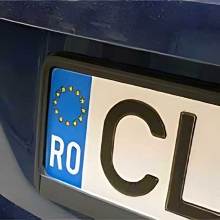 Set 2 Suporti Numar Auto din Plastic Flexibil Negru si 4 Capace Hexagonale din Aluminiu pentru Valva Auto 1.8 cm Negru - IoArtify.ro [3]