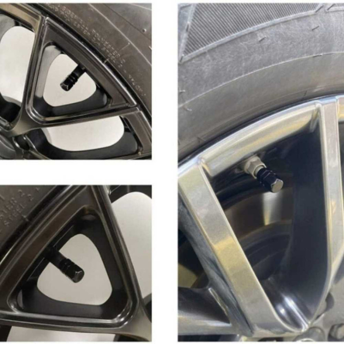 Set 2 Suporti Numar Auto din Plastic Flexibil Negru si 4 Capace Hexagonale din Aluminiu pentru Valva Auto 1.8 cm Negru - IoArtify.ro [6]