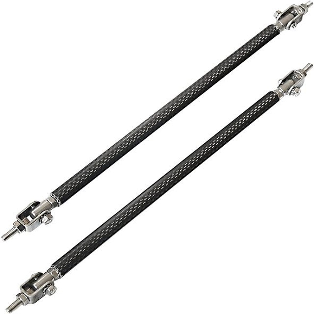Set 2 Tije din Aluminiu Reglabile pentru Consolidare Spoiler, Imitatie Carbon, 15cm, Ornamente Tuning Auto [5]
