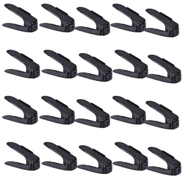 Organizator pentru Încălțăminte, Set 20 buc, Reglabil, Dublare Spațiu, Negru - Soluția perfectă pentru dulapul tău! [1]