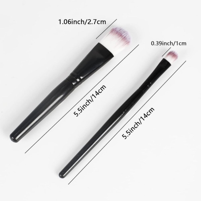 Set 20 Perii pentru Makeup Antialergice Lungime 15 cm Pot fi spalate Negru – IoArtify.ro [4]