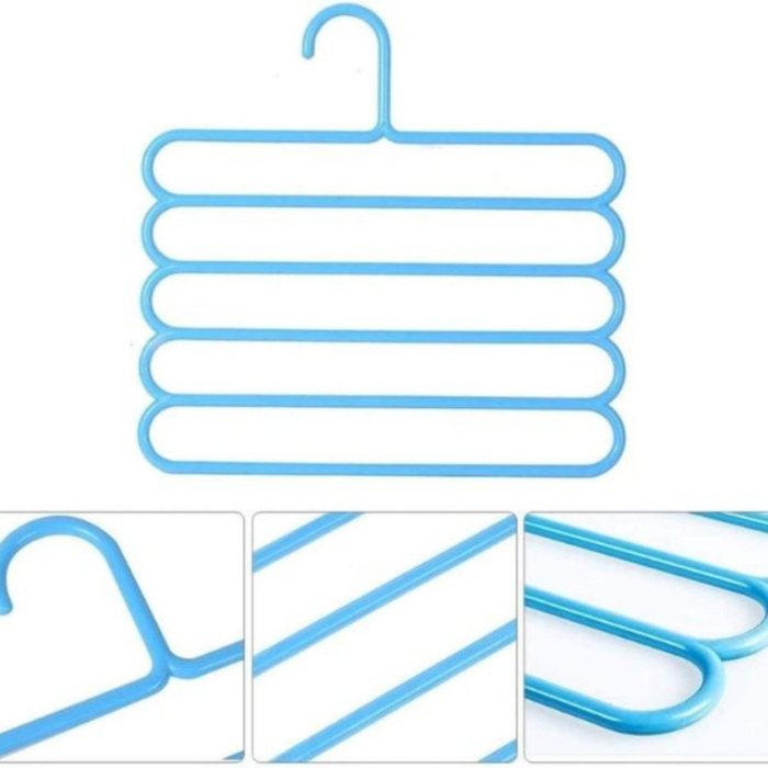 Set 24 Umerase Multifunctionale din Plastic cu 5 pozitii pentru Haine si Accesorii 31 x 31 cm Albastru – IoArtify.ro [4]