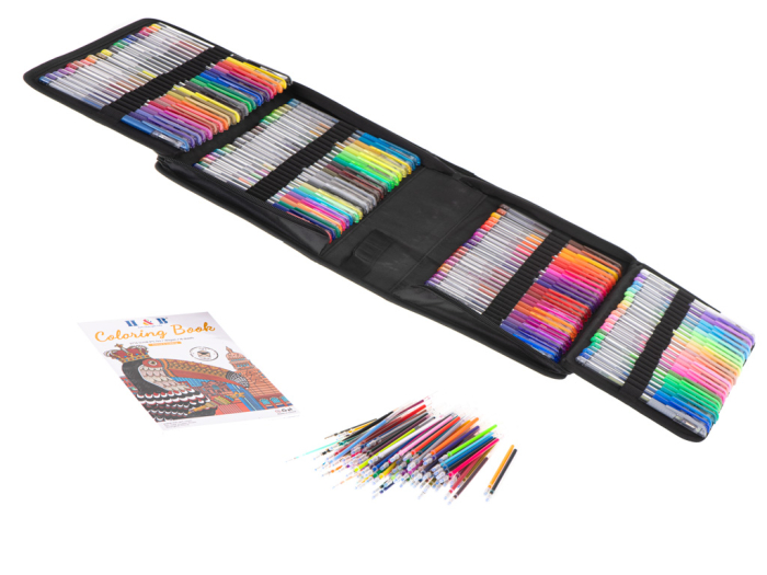 Set 242 piese Pixuri cu gel multicolor rezerve carte de colorat penar culori vibrante – IoArtify.ro [2]