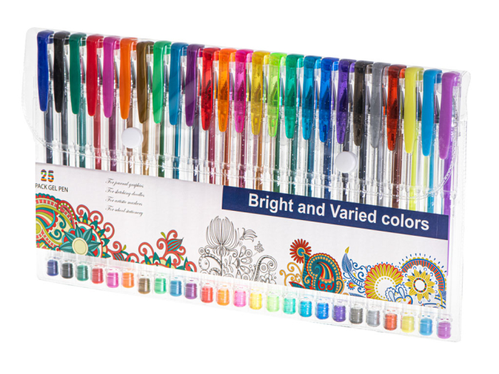 Set 25 piese Pixuri cu gel multicolor cu sclipici cerneală rezistentă la apă – IoArtify.ro [8]