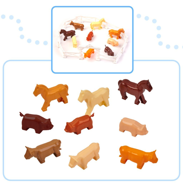 Set 292 piese cuburi de constructie din plastic pentru copii Ferma 24 x 66 cm – IoArtify.ro [5]