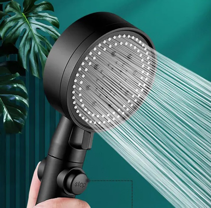 Set 3 elemente pentru dus para de dus moderna furtun flexibil suport perete culoare Neagra cu furtun de 150 cm – IoArtify.ro [4]