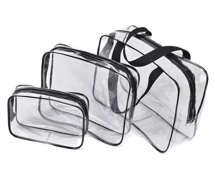 Set 3 organizatoare de cosmetice AVX-BQ60 transparente cu fermoar rezistent – IoArtify.ro [4]