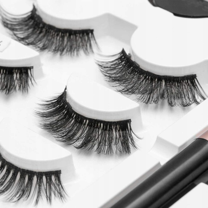 Set 3 Perechi Gene Magnetice Reutilizabile + Pensetă și Creion Ochi – Efect Natural și Rezistent la Apă [3]