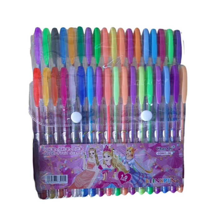 Set 36 pixuri parfumate cu gel si sclipici Grosime scris 1 mm Multicolor – IoArtify.ro [2]