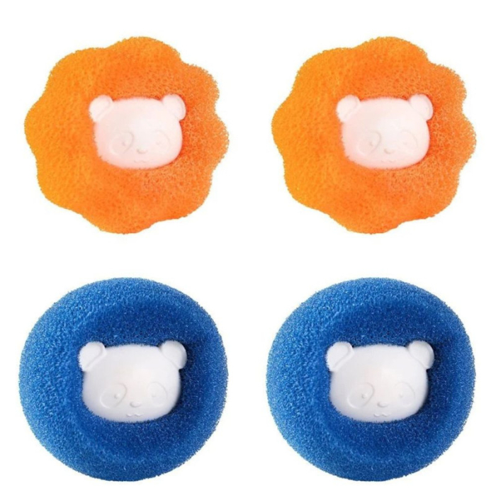 Set 4 bile pentru masina de spalat indepartare par animale de companie Albastru Portocaliu cu diametru 5 cm – IoArtify.ro [2]