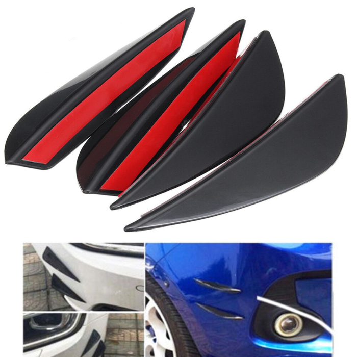 Set 4 Aripioare Ornamentale Bara Tuning Neagră – Montaj cu Bandă Adezivă [2]