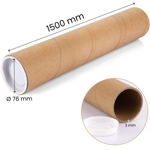 Set 4 buc Tub din Carton pentru Protectie si Transport Folii Proiecte si Printuri Lungime 150 cm – IoArtify.ro [7]