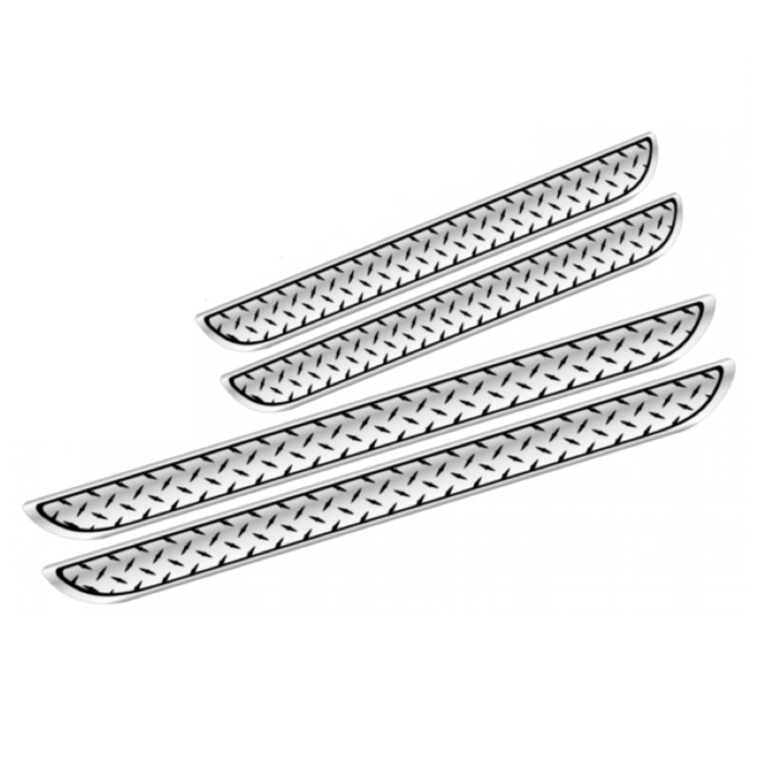 Set 4 bucati protectie praguri universale culoare crom si negru diamond material rezistent la zgarieturi – IoArtify.ro [2]