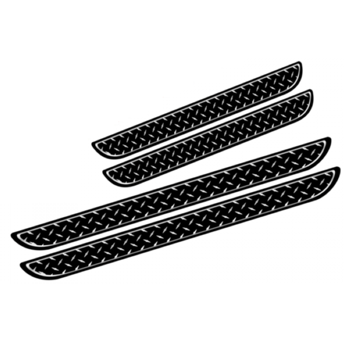 Set 4 bucati protectie praguri universale culoare neagra si crom diamond rezistenta la zgarieturi – IoArtify.ro [2]