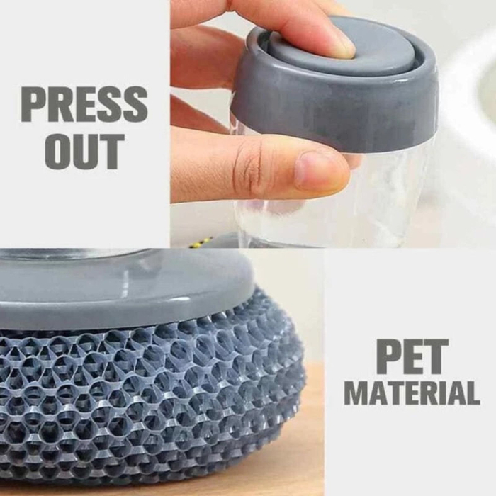 Set 4 bureti de sarma si recipient pentru depozitare lichid spalat vase din plastic 10 x 9 cm Gri - IoArtify.ro [5]