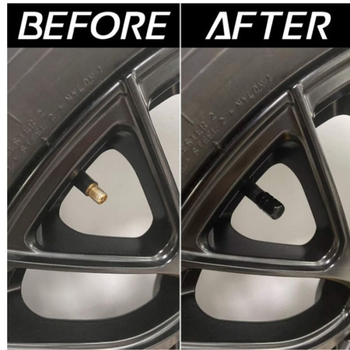 Set 4 capace hexagonale decorative pentru valva auto Aluminiu 1.8 cm Negru – IoArtify.ro [6]