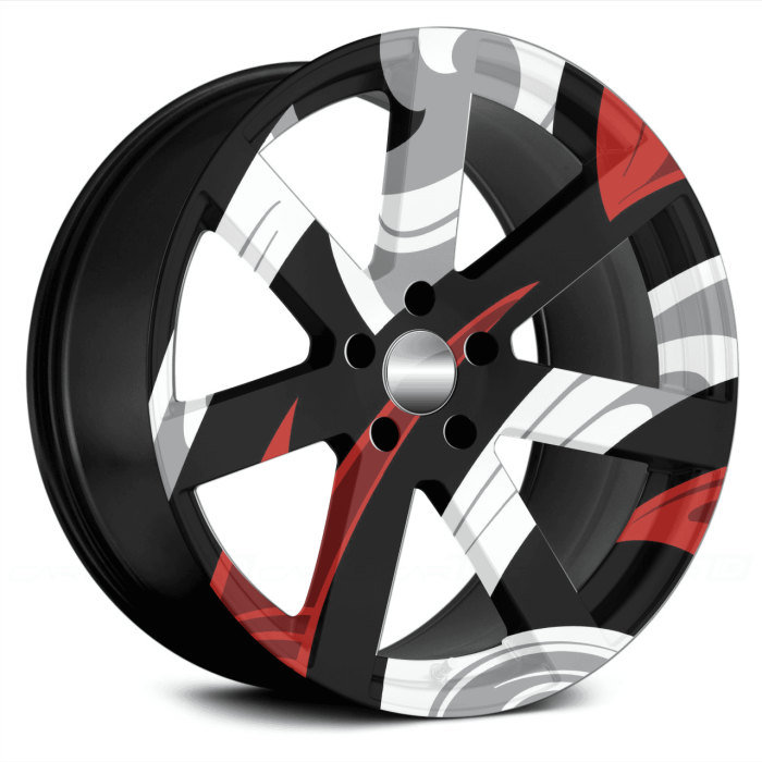 Set 4 Folii Imprimate Outdoor cu EcoSolvent autoadezive pentru decorarea jantelor auto diametru 60 cm model FJT-17 - IoArtify.ro [2]