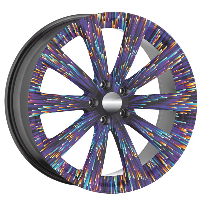 Set 4 Folii Imprimate Outdoor cu EcoSolvent autoadezive pentru decorarea jantelor auto diametru 60 cm model FJT-42 – IoArtify.ro [3]