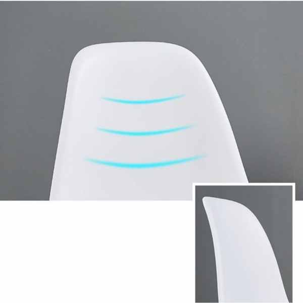 Set 4 Scaune Acerenza Stil Scandinav cu Picioare din Lemn de Fag Cadru Metalic Sezut PP Maxim 100 Kg 40 x 50 x 77 cm Alb – IoArtify.ro [4]