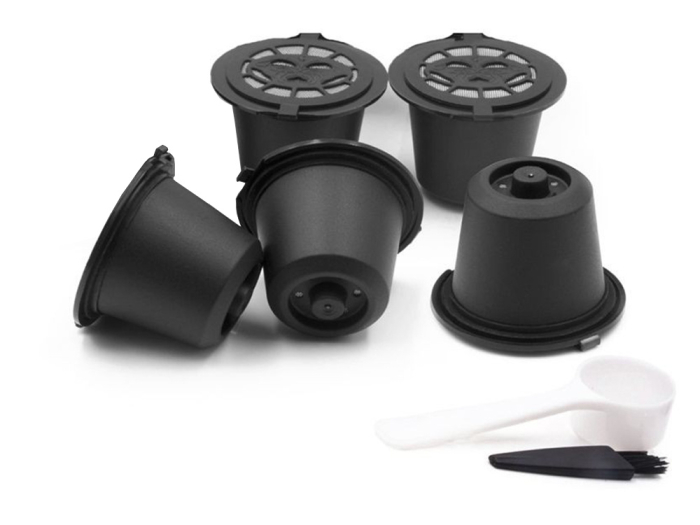 Set 5 Capsule Reutilizabile Eco, Inox & Plastic, Compatibile Nespresso – Economisește și Protejează Mediul! [8]