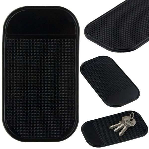 Set 5 Suporti Auto Antiderapanti din Silicon Cauciucat si Lipios pentru Chei sau Obiecte Mici 13 x 7 cm Negru – IoArtify.ro [2]