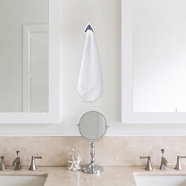 Set 5 Suporti pentru Prosop de Baie sau Bucatarie Impermeabili si Autoadezivi cu Sistem Push Free Montare pe Perete 5 x 2.3 cm Alb – IoArtify.ro [6]