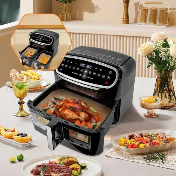 Set 50 Hartii de Copt pentru Airfryer cu Corp Dublu Forma Dreptunghiular 40 g/m² 14 x 22 cm – IoArtify.ro [8]