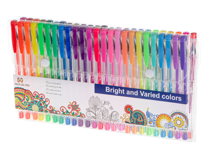 Set 50 piese Pixuri cu gel multicolor cu sclipici cerneală rezistentă la apă – IoArtify.ro [8]