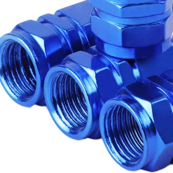 Set 8 Capace Hexagonale pentru Valva Auto Aliaj Aluminiu Lungime 1.8 cm Albastru – IoArtify.ro [7]