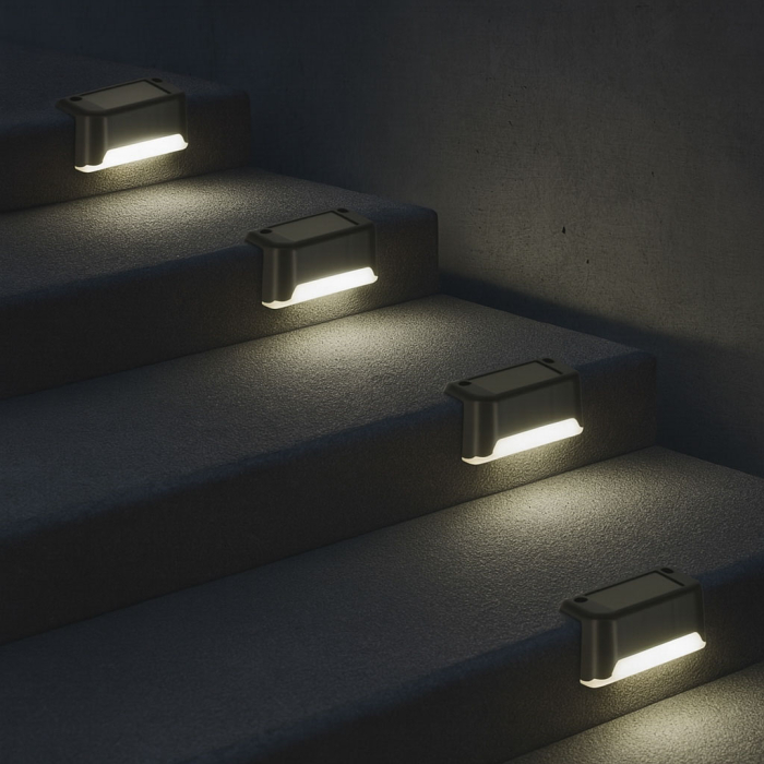 Set 8 Lampi solare LED pentru iluminat scari exterioare cu senzor crepuscular autonomie 8 ore - IoArtify.ro [5]