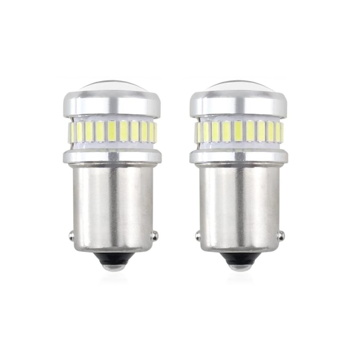 Set becuri LED auto compatibile CANBUS pentru competiții și off-road, alb 12V/24V, P21 R5W/R10W, 30 SMD [1]