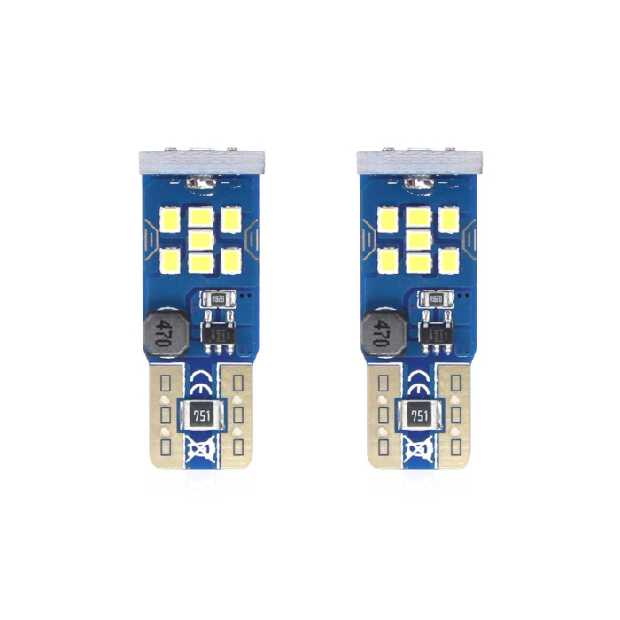 Set Becuri LED Auto CANBUS UltraBright T10 W5W 21 SMD Alb 12V/24V - Pentru competiții și off-road [2]