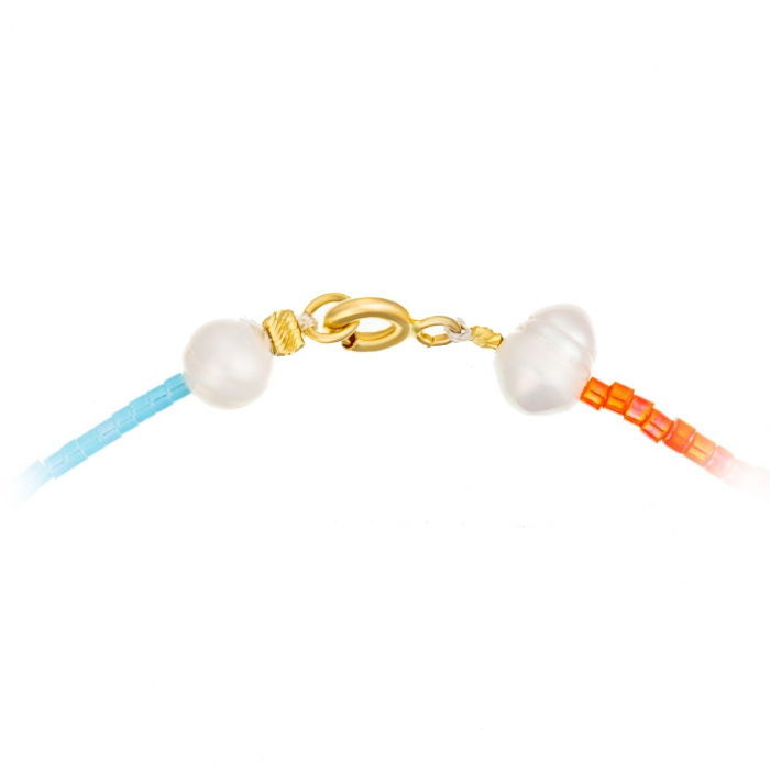 Set Brățară Glezna și Colier Summer Rainbow cu Miyuki și Perle de Cultură – Eleganță și Culoare pentru Vara Ta [4]