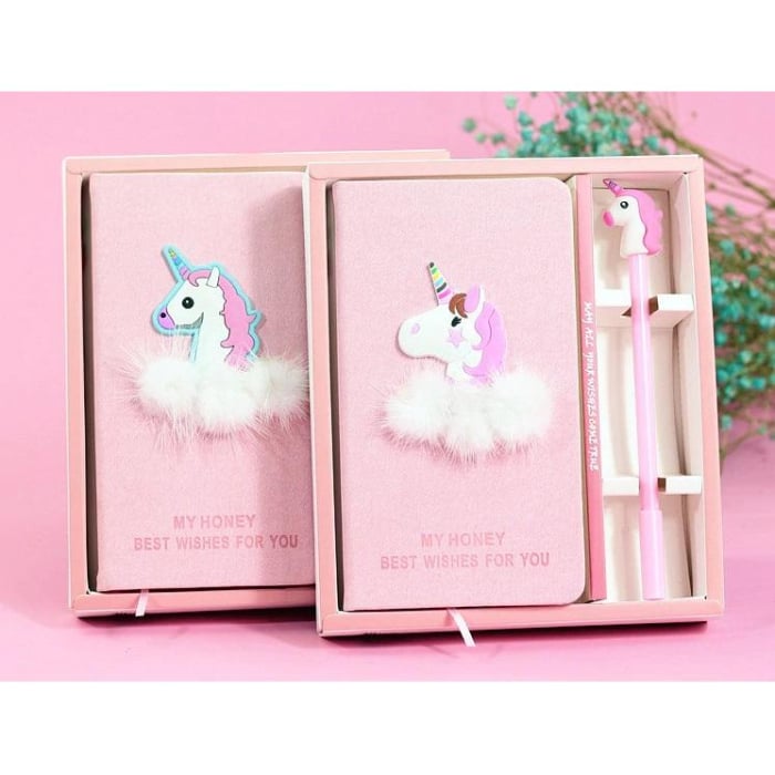 Set Cadou pentru Copii cu Caiet și Pix Unicorn - Cadou Roz, Compact și Perfect pentru Jurnal sau Schițe [3]