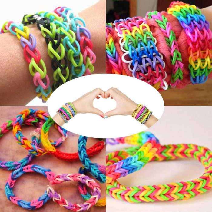 Set creativ pentru copii 1600 piese benzi de cauciuc croșetate și elemente decorative 14 x 25 x 2 cm – IoArtify.ro [5]